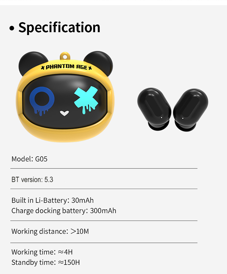 G05 Wireless Earphones, G05 Headset, G05 Headphones, Slide Earphones, G05 Earphone, G05 Earbuds TWS, In Ear Earphones, Wireless Headphones，TWS Earphones, TWS Wireless Earphone, Cartoon Earphones, Noise Cancelling Earbuds, Noise Cancelling Headphones
